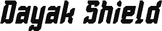 Vista previa de la fuente Dayak Shield Bold Italic