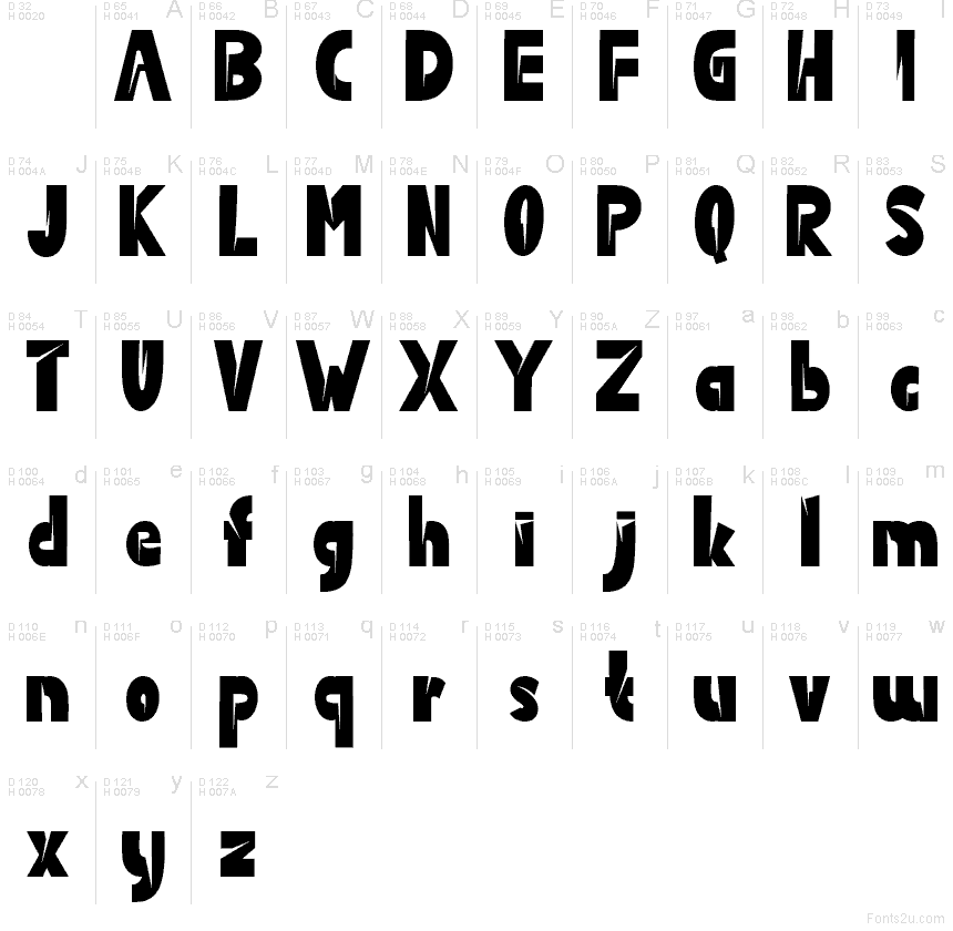 Latin de base - Table de caractères