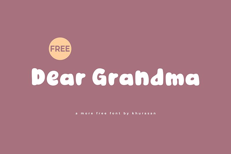 Dear Grandma 字体