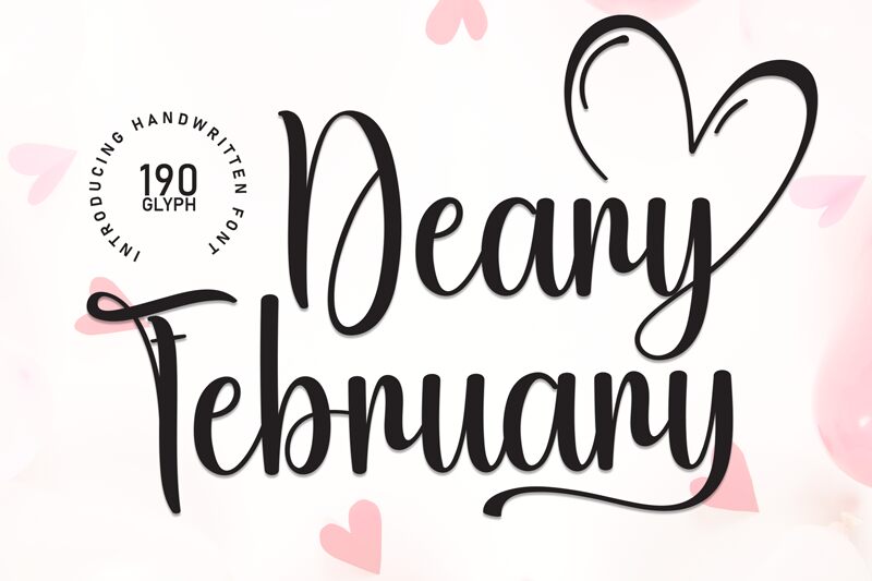 Deary February 字体