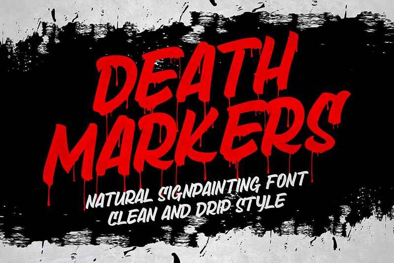 death markers drip font free download