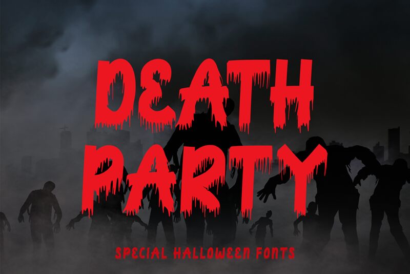 Death Party Schriftart