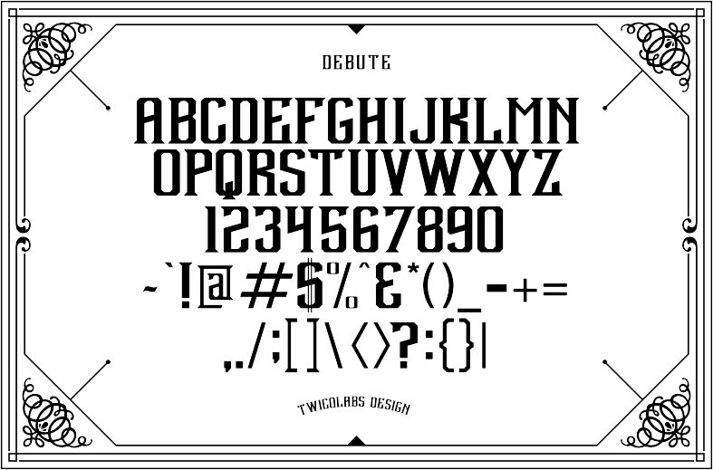 Debute Schriftart