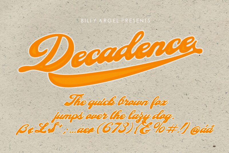 Decadence Schriftart