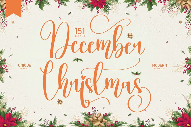 December Christmas 字体