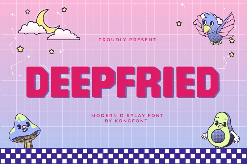 Deepfried Schriftart