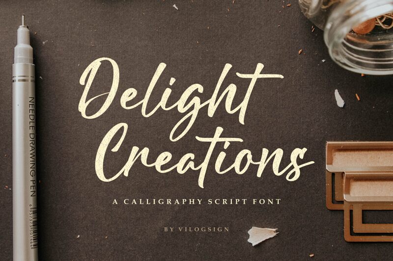 Delight creations Schriftart