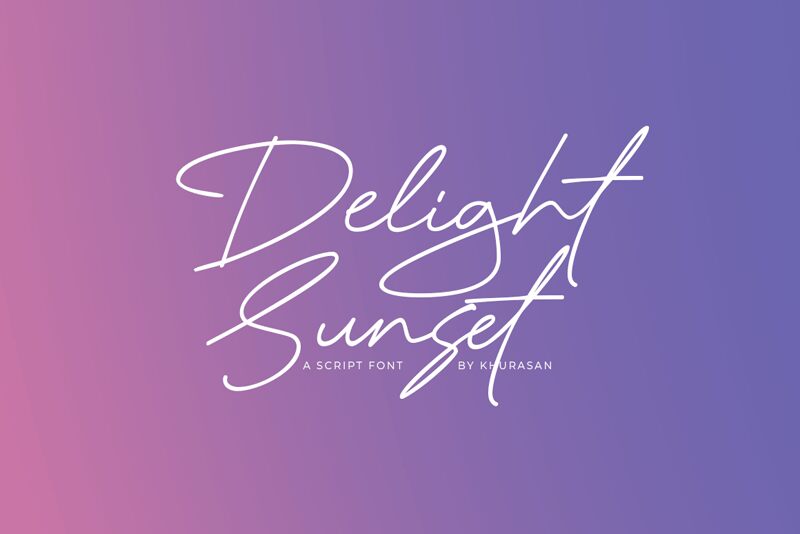 Delight Sunset 字体