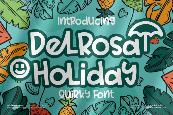 Delrosa Holiday Czcionka