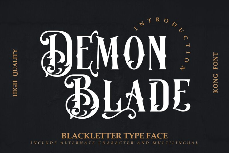 Demon Blade Schriftart