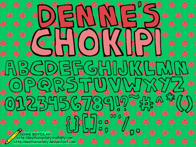 Denne | CHOKIPI Czcionka