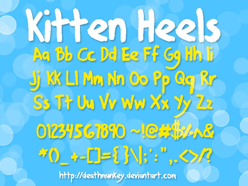 Denne Kitten Heels Schriftart