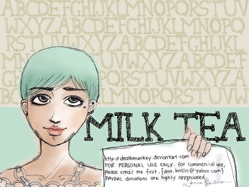 DENNE MILK TEA الخط