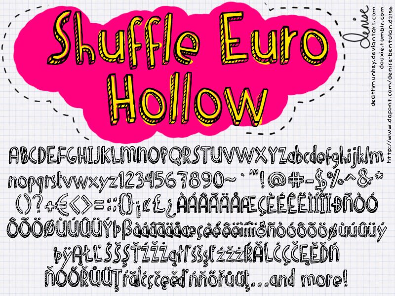 Denne Shuffle Euro Schriftart