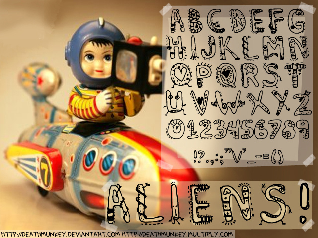 Denne's Aliens Czcionka