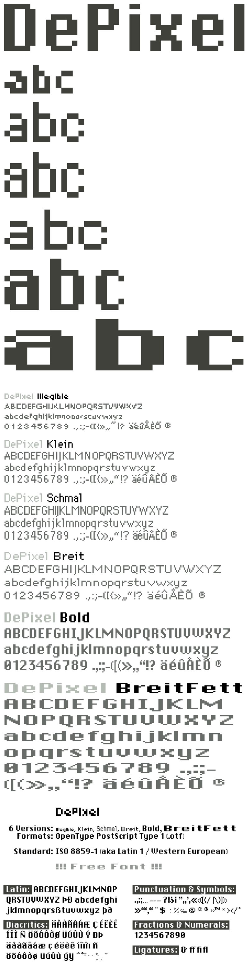 DePixel Шрифт