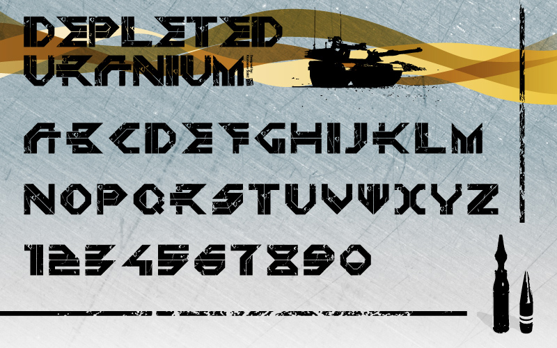 DEPLETED URANIUM  Schriftart