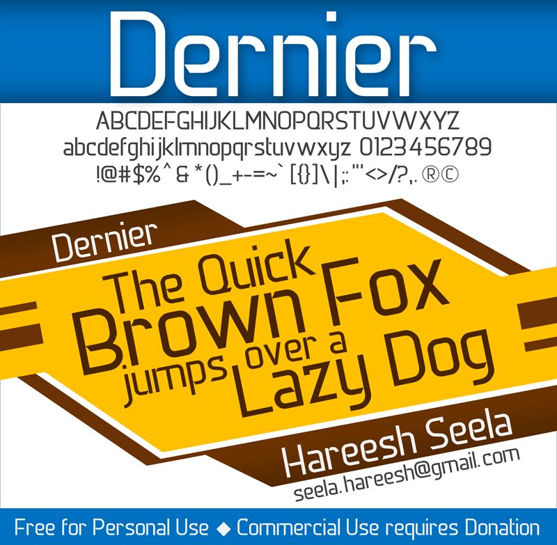 DERNIER Czcionka