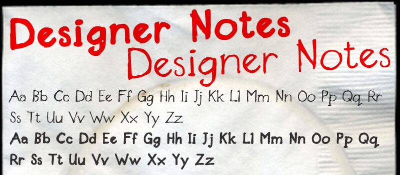 Designer Notes Schriftart