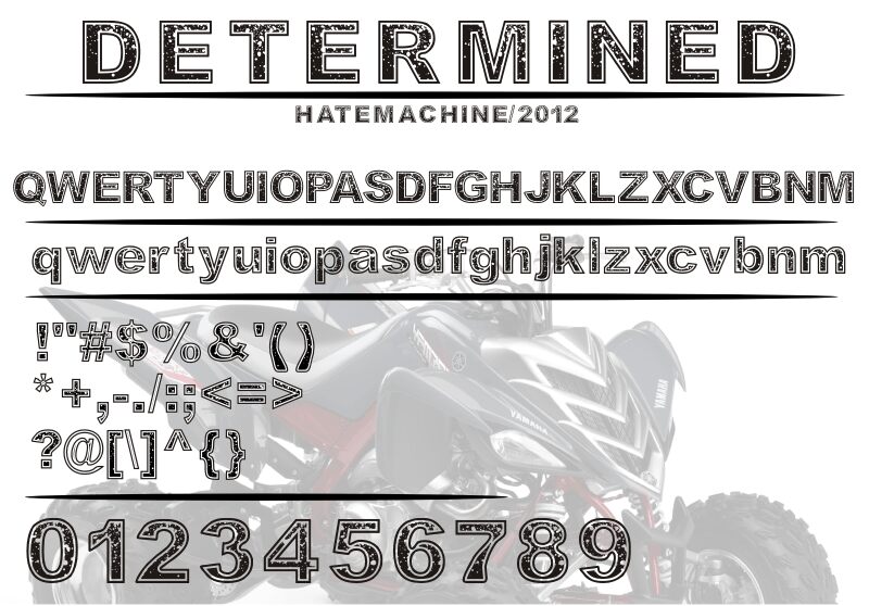 Determined Czcionka