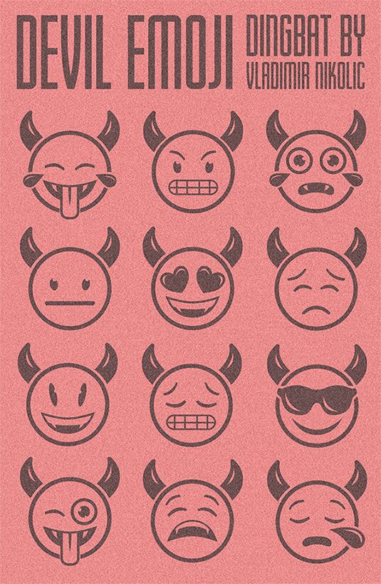 Devil Emoji Schriftart