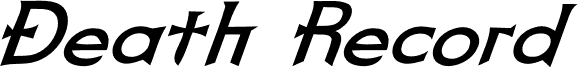 Death Record Italic