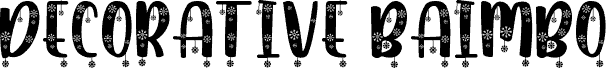 Decorative Font Baimbo