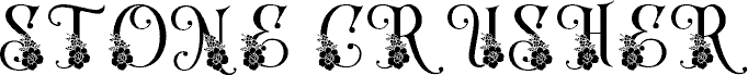 Preview of the Decorative Font Stone Crusher font