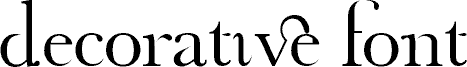 decorative fontFINAL