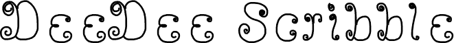 Preview of the DeeDeeScribble font