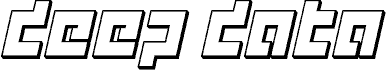 Vista previa de la fuente deep data 3d italic