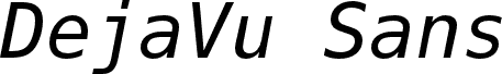 DejaVu Sans Mono Oblique
