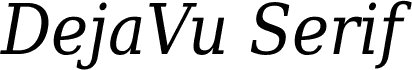DejaVu Serif Italic Condensed