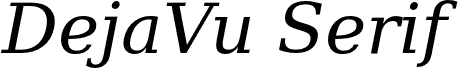 DejaVu Serif Italic