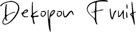 Dekopon Fruit font