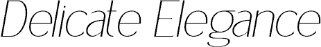 Delicate Elegance Italic