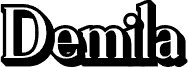 Anteprima del carattere Demila-ExtrudeRight Demo