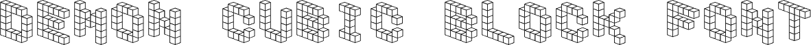 DemonCubicBlockFont