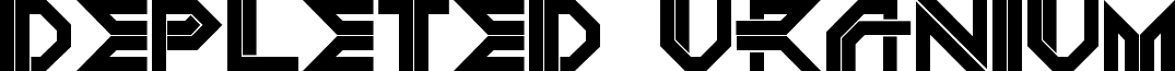 Preview of the DEPLETED URANIUM Regular font