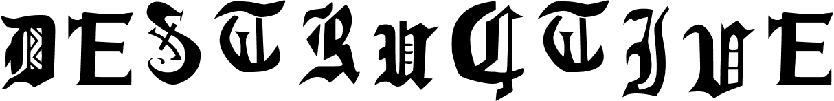 Destuctive Font Destructive Regular font