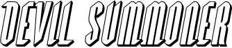 Preview of the Devil Summoner 3D Italic font