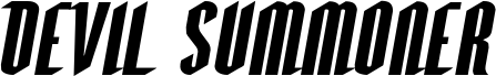 Preview of the Devil Summoner Extra-Expanded Italic font