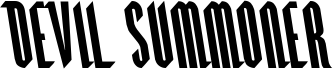 Preview of the Devil Summoner Leftalic font