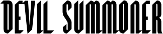 Preview of the Devil Summoner font