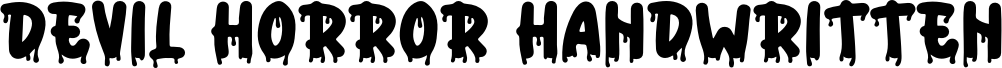 Preview of the DevilHorrorHandwrittenFree-Rg font