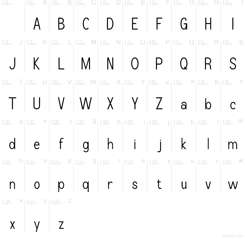 Latin de base - Table de caractères