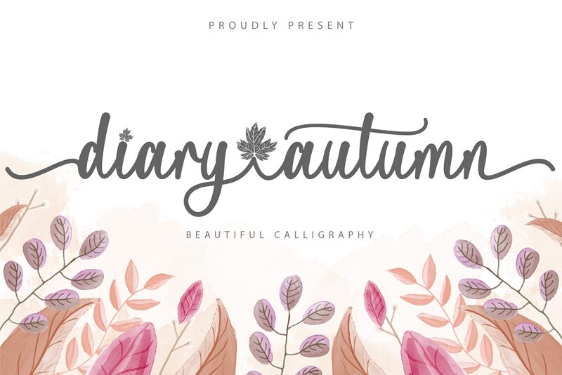Diary Autumn Czcionka