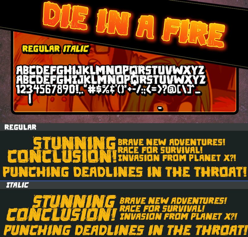 Die in a fire PG الخط