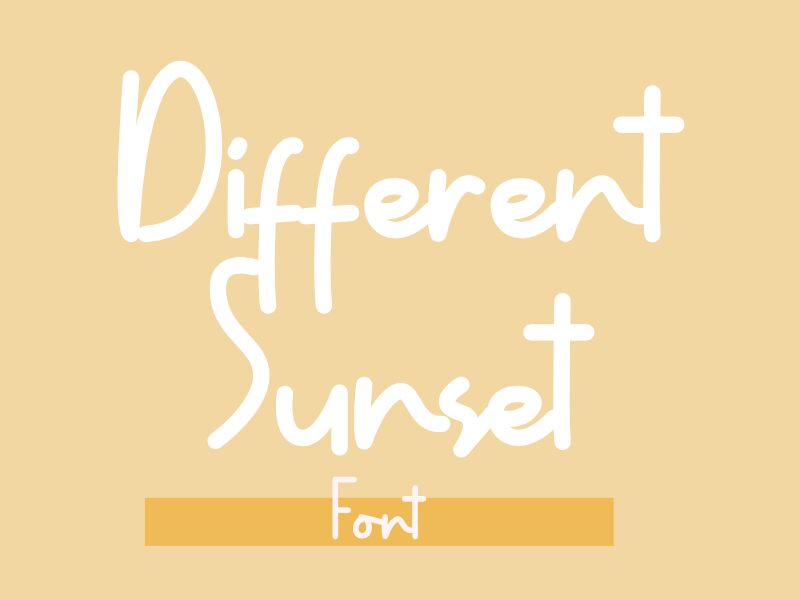 Different Sunset Fonte