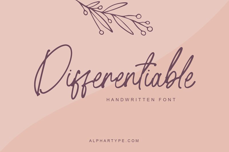 Differentiable Schriftart